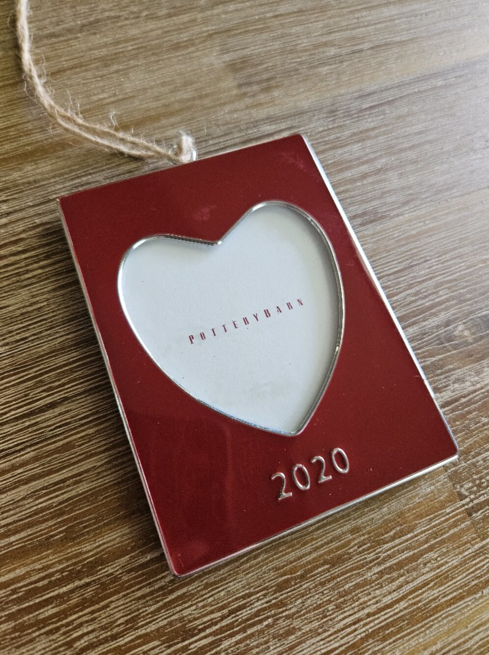 Pottery Barn 2020 Heart Frame Ornament